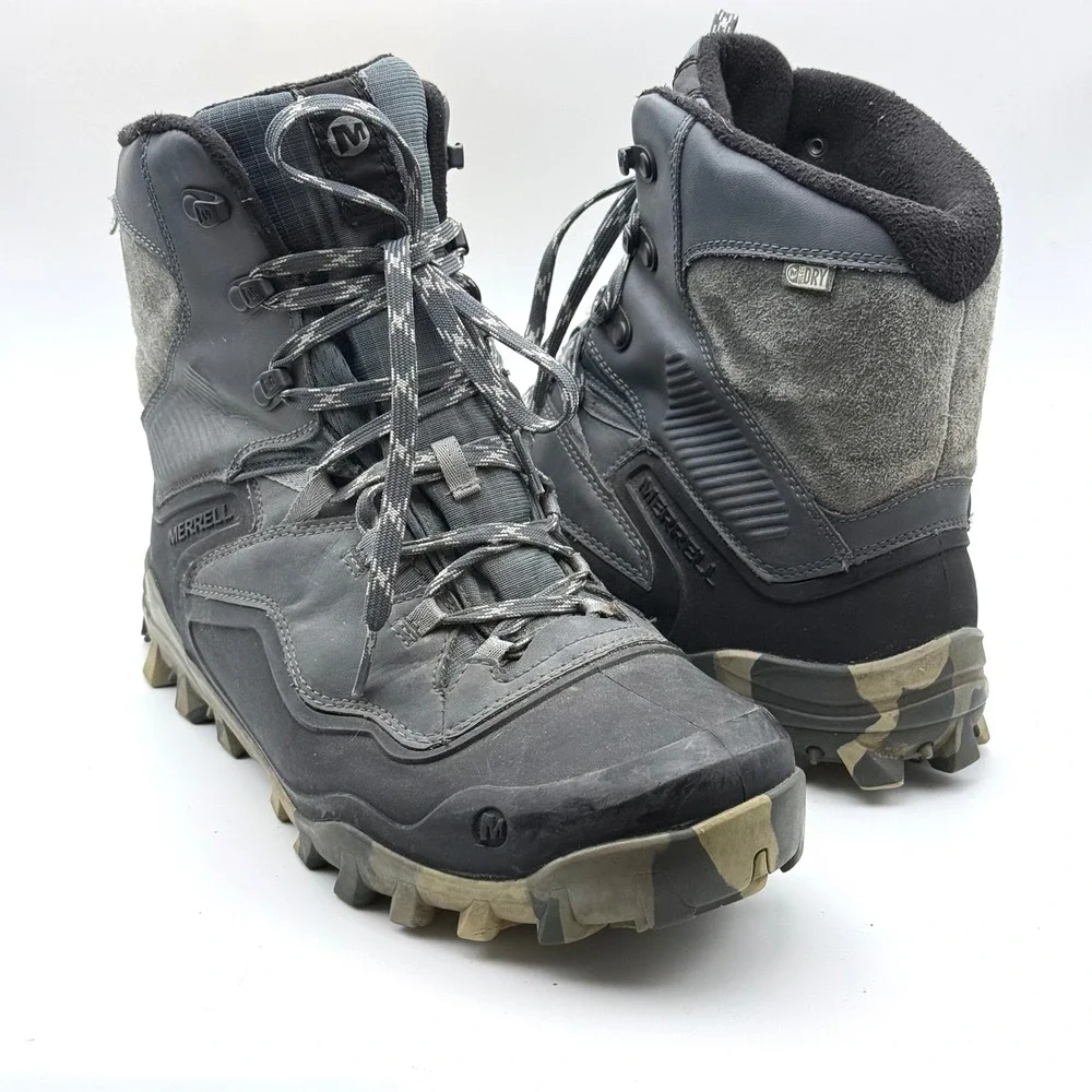 Merrell Monument Hiking Boots Mens 10.5 Gray 400g Insulated Waterproof J32515